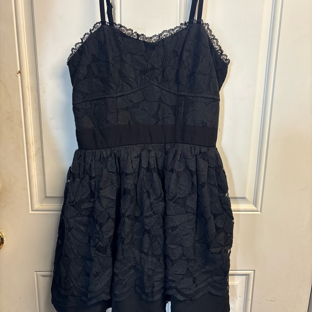 Sweet Love Black Lace Spaghetti Strap Party Dress